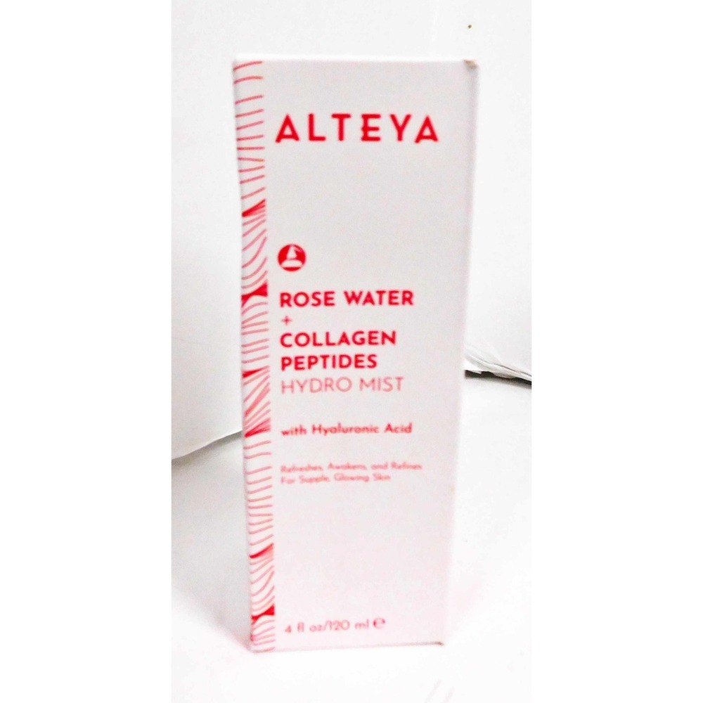 Alteya Rose Water Collagen Peptides & Hyaluronic Acid Hydro Mist 4 oz Sealed Box